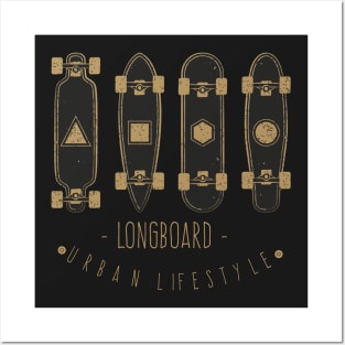 Longborder lifestyle t-shirt | Longboard decks Posters and Art